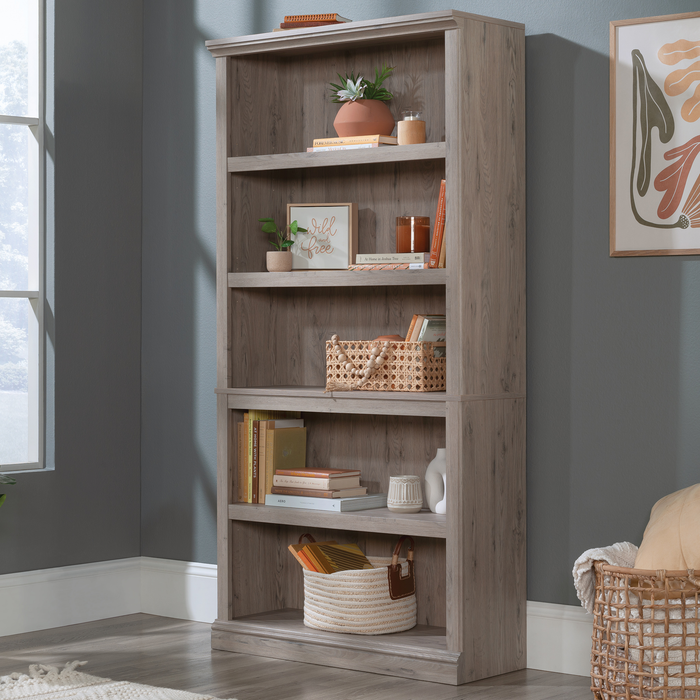 Alcott 35.28” 5-Shelf Bookcase with 3 Adjustable Shelves - Laurel Oak