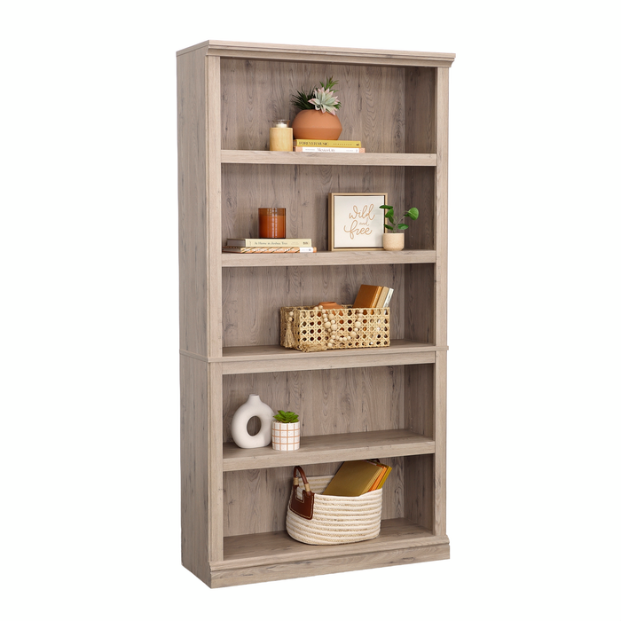 Alcott 35.28” 5-Shelf Bookcase with 3 Adjustable Shelves - Pacific Maple