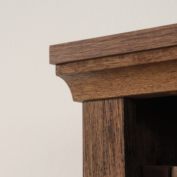 Alcott 35.28” 5-Shelf Bookcase with 3 Adjustable Shelves - Vintage Oak