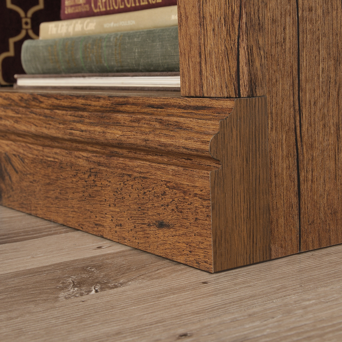 Alcott 35.28” 5-Shelf Bookcase with 3 Adjustable Shelves - Vintage Oak