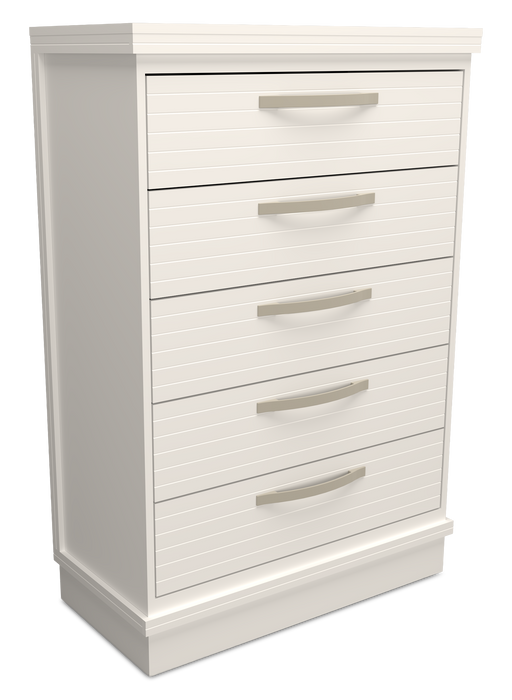 Alpine Bedroom Chest of Drawers, 5-Drawer, 32\"W x 47\"H, Made in Canada – White