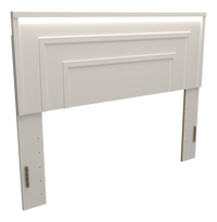 Alpine Panel Headboard with Built-in LED, Made in Canada, White - Full/Queen Size