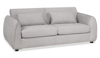 Made in Canada Annex 80” Fabric Condo Sofa with Accent Pillows - Grey