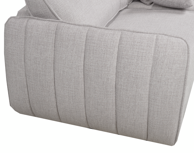 Made in Canada Annex 80” Fabric Condo Sofa with Accent Pillows - Grey