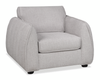 Made in Canada Annex 40” Fabric Chair with Accent Pillows - Grey