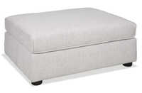 Made in Canada Annex 38” Fabric Ottoman - Grey 