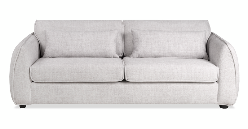 Made in Canada Annex 90” Fabric Sofa with Accent Pillows - Grey
