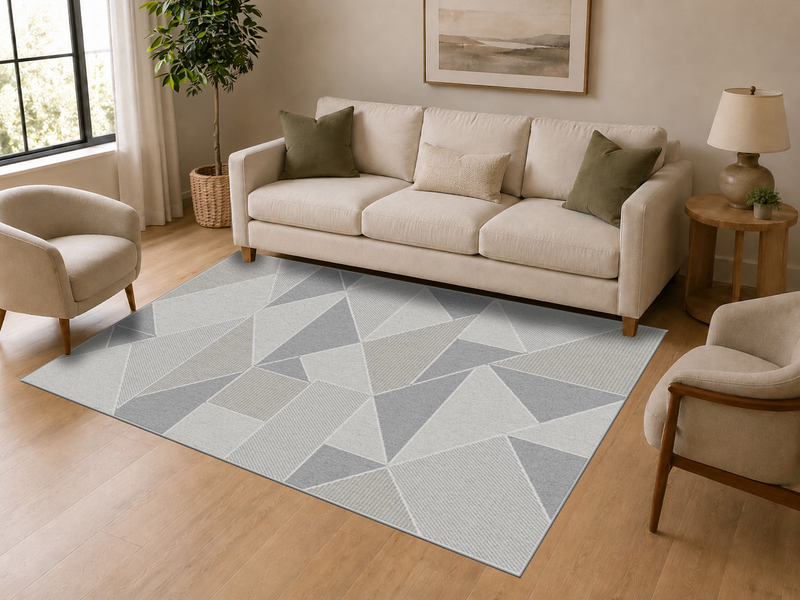 Anson Cream Beige Area Rug – 5’ x 7’