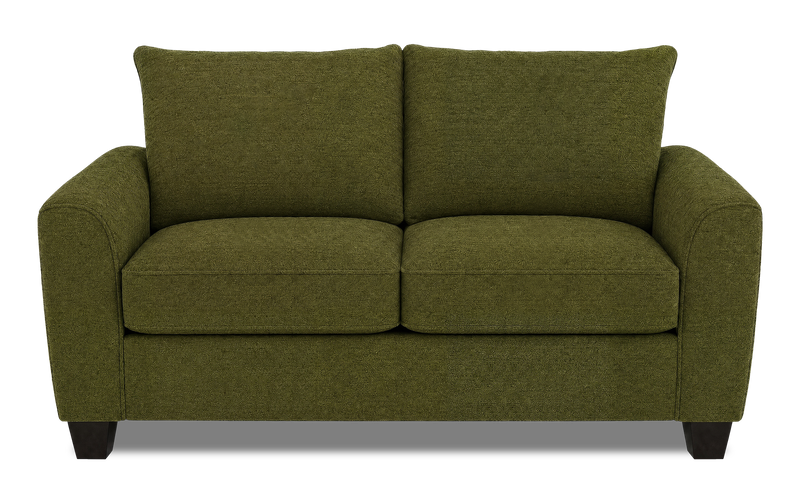 Made in Canada Customizable Sofa Lab Arc 86\" Fabric Condo Sofa  – Chenille Moss