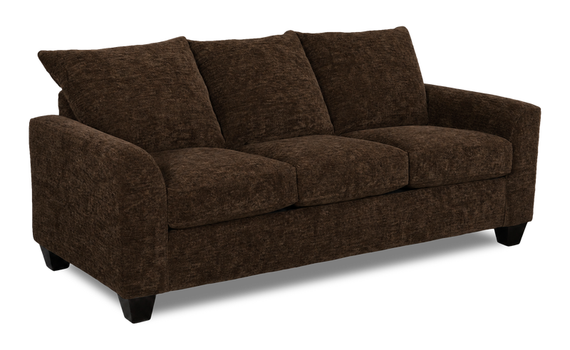 Made in Canada Customizable Sofa Lab Arc 86\" Fabric Sofa  – Plush Chocolate