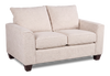 Made in Canada Customizable Sofa Lab Arc  63\" Fabric Loveseat – Chenille White