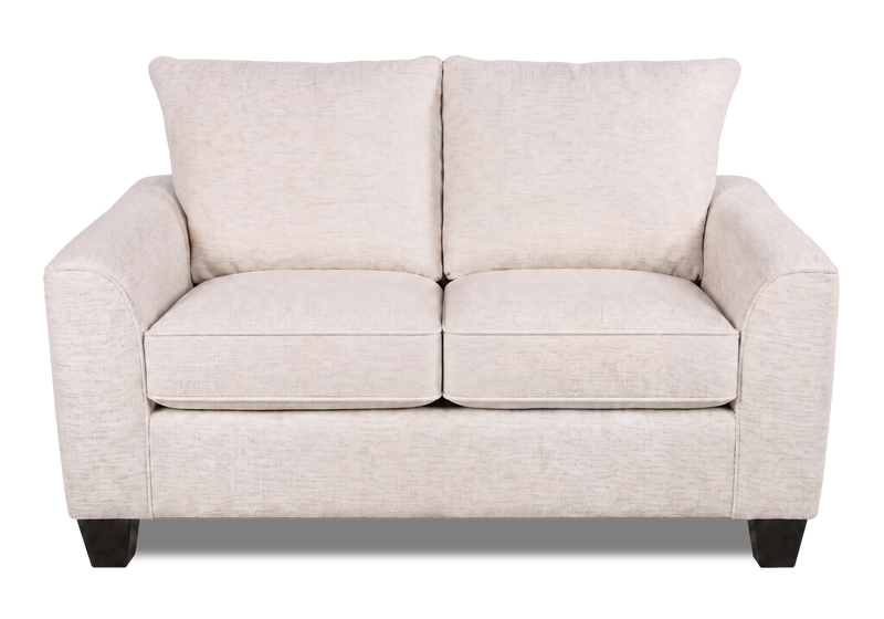 Made in Canada Customizable Sofa Lab Arc  63\" Fabric Loveseat – Chenille White