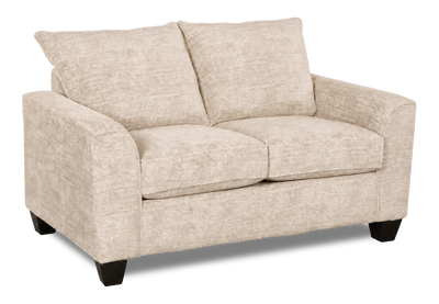 Made in Canada Customizable Sofa Lab Arc  63" Fabric Loveseat – Plush Parchment | Causeuse personnalisable Roll de Sofa Lab de 63 po fabriqué au Canada en tissu - Plush Parchment