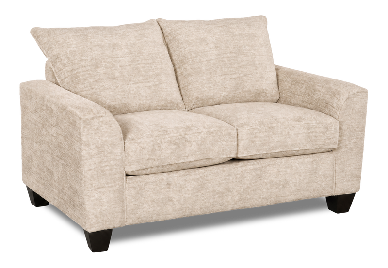Made in Canada Customizable Sofa Lab Arc  63\" Fabric Loveseat – Plush Parchment