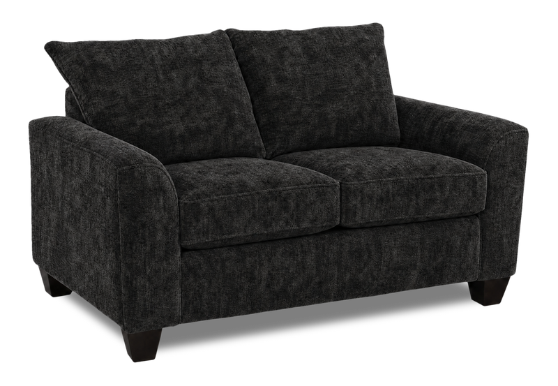 Made in Canada Customizable Sofa Lab Arc  63\" Fabric Loveseat – Plush Charcoal