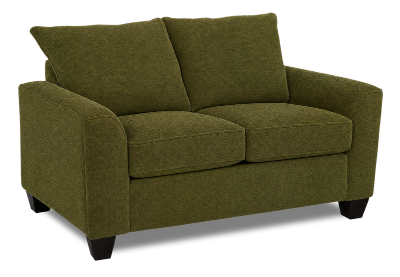 Made in Canada Customizable Sofa Lab Arc  63\" Fabric Loveseat – Chenille Moss