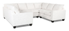 Made in Canada Customizable Sofa Lab Arc U-Shaped Sectional - Teddy Snow