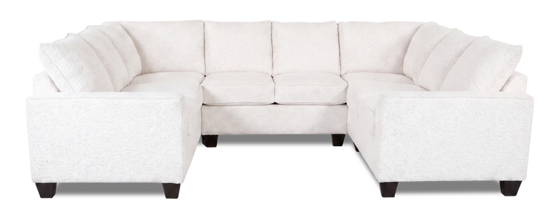 Made in Canada Customizable Sofa Lab Arc U-Shaped Sectional - Teddy Snow