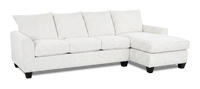 Made in Canada Customizable Sofa Lab Arc Right-Facing Fabric Sofa Chaise  – Teddy Snow 