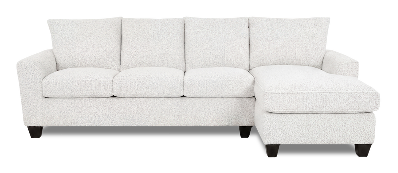Made in Canada Customizable Sofa Lab Arc Right-Facing Fabric Sofa Chaise  – Teddy Snow