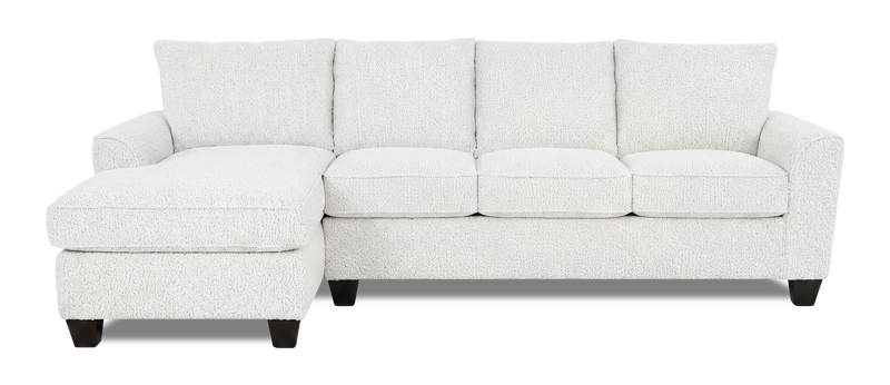 Made in Canada Customizable Sofa Lab Arc Left-Facing Fabric Sofa Chaise - Teddy Snow