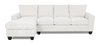 Made in Canada Customizable Sofa Lab Arc Fabric Left-Facing Sofabed Sectional - Teddy Snow | Sofa-lit sectionnel de gauche personnalisable Arc de Sofa Lab fabriqué au Canada en tissu - Teddy Snow
