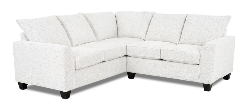 Made in Canada Customizable Sofa Lab Arc 2-Piece Fabric Sectional - Teddy Snow