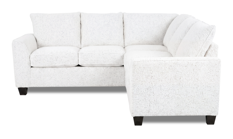 Made in Canada Customizable Sofa Lab Arc 2-Piece Fabric Sectional - Teddy Snow