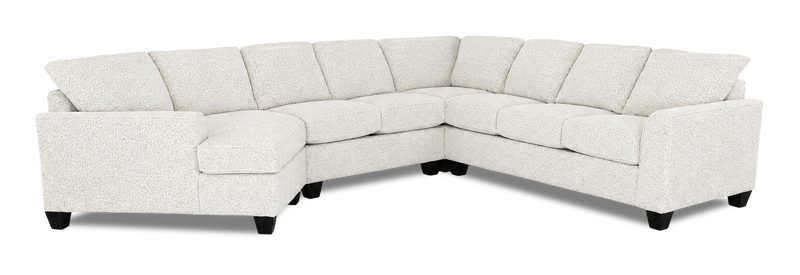 Made in Canada Customizable Sofa Lab Arc 4-Piece Left-Facing Sectional with Cuddler - Teddy Riverrock
