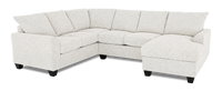 Made in Canada Customizable Sofa Lab Arc 3 Piece Right-Facing Fabric Sectional with Chaise – Teddy Riverrock 
