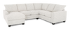 Made in Canada Customizable Sofa Lab Arc 3 Piece Left-Facing Fabric Sectional with Chaise - Teddy Riverrock | Sofa sectionnel de gauche 3 pièces avec fauteuil long personnalisable Arc de Sofa Lab fabriqué au Canada en tissu - Teddy Riverrock