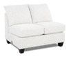 Made in Canada Customizable Sofa Lab Arc 46\" Armless Fabric Loveseat – Teddy Snow