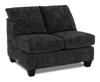 Made in Canada Customizable Sofa Lab Arc 46" Armless Fabric Loveseat – Plush Charcoal | Causeuse sans accoudoirs personnalisable Arc de Sofa Lab de 46 po fabriquée au Canada en tissu - Plush Charcoal