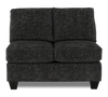 Made in Canada Customizable Sofa Lab Arc 46" Armless Fabric Loveseat – Plush Charcoal | Causeuse sans accoudoirs personnalisable Arc de Sofa Lab de 46 po fabriquée au Canada en tissu - Plush Charcoal