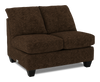 Made in Canada Customizable Sofa Lab Arc 46\" Armless Fabric Loveseat – Plush Chocolate