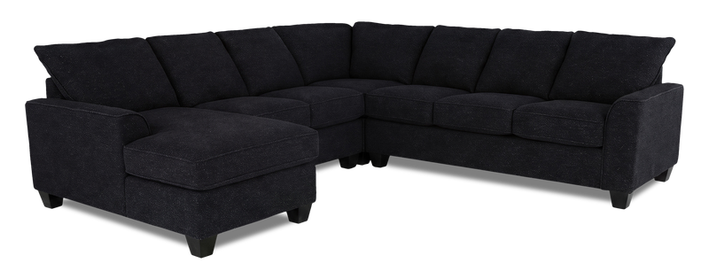 Made in Canada Customizable Sofa Lab Arc 4-Piece Left-Facing Sectional with Chaise - Teddy Raven