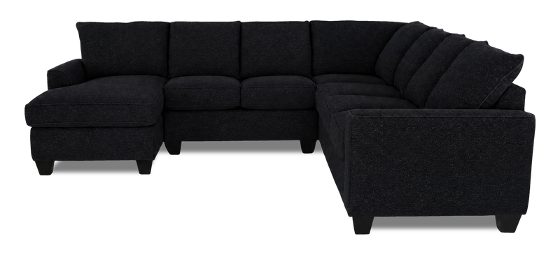 Made in Canada Customizable Sofa Lab Arc 4-Piece Left-Facing Sectional with Chaise - Teddy Raven