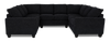 Made in Canada Customizable Sofa Lab Arc U-Shaped Sectional - Teddy Raven | Sofa sectionnel en U personnalisable Arc de Sofa Lab fabriqué au Canada en tissu - Teddy Raven