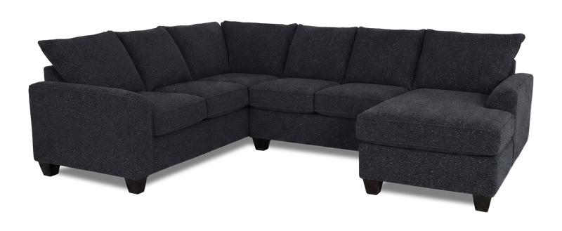 Made in Canada Customizable Sofa Lab Arc 3 Piece Right-Facing Fabric Sectional with Chaise – Teddy Raven