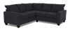 Made in Canada Customizable Sofa Lab Arc 2-Piece Fabric Sectional - Teddy Raven