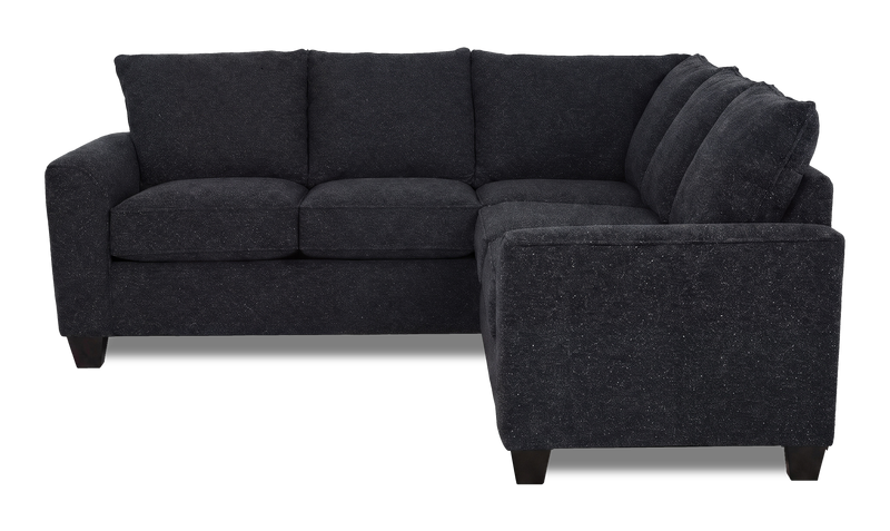 Made in Canada Customizable Sofa Lab Arc 2-Piece Fabric Sectional - Teddy Raven