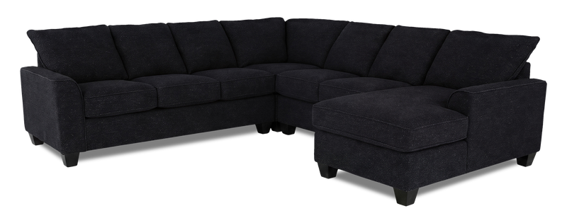Made in Canada Customizable Sofa Lab Arc 4-Piece Right-Facing Sectional with Chaise - Teddy Raven
