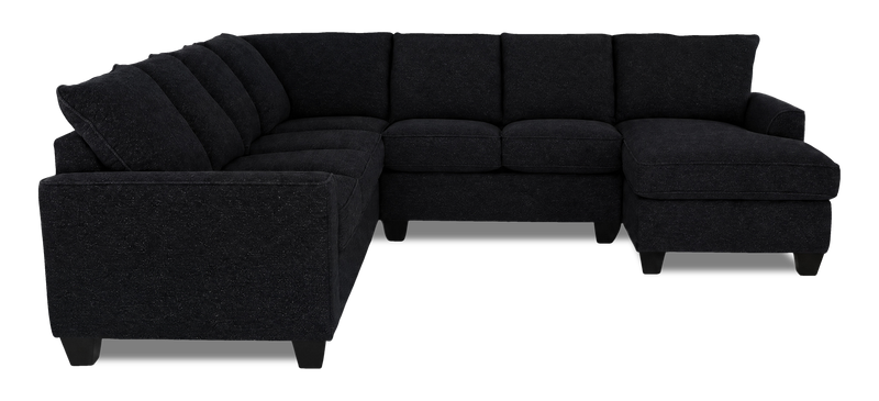 Made in Canada Customizable Sofa Lab Arc 4-Piece Right-Facing Sectional with Chaise - Teddy Raven