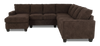 Made in Canada Customizable Sofa Lab Arc 4-Piece Left-Facing Sectional with Chaise - Teddy Walnut | Sofa sectionnel de gauche 4 pièces avec fauteuil long personnalisable Arc de Sofa Lab fabriqué au Canada en tissu - Teddy Walnut
