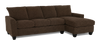 Made in Canada Customizable Sofa Lab Arc Right-Facing Fabric Sofa Chaise  – Teddy Walnut