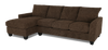 Made in Canada Customizable Sofa Lab Arc Fabric Left-Facing Sofabed Sectional - Teddy Walnut | Sofa-lit sectionnel de gauche personnalisable Arc de Sofa Lab fabriqué au Canada en tissu - Teddy Walnut