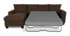 Made in Canada Customizable Sofa Lab Arc Fabric Left-Facing Sofabed Sectional - Teddy Walnut | Sofa-lit sectionnel de gauche personnalisable Arc de Sofa Lab fabriqué au Canada en tissu - Teddy Walnut