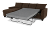 Made in Canada Customizable Sofa Lab Arc Fabric Left-Facing Sofabed Sectional - Teddy Walnut | Sofa-lit sectionnel de gauche personnalisable Arc de Sofa Lab fabriqué au Canada en tissu - Teddy Walnut