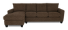 Made in Canada Customizable Sofa Lab Arc Fabric Left-Facing Sofabed Sectional - Teddy Walnut | Sofa-lit sectionnel de gauche personnalisable Arc de Sofa Lab fabriqué au Canada en tissu - Teddy Walnut
