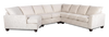 Made in Canada Customizable Sofa Lab Arc 4-Piece Left-Facing Sectional with Cuddler - Chenille White